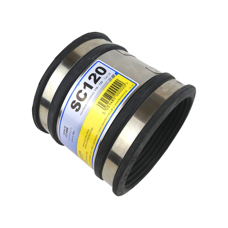 SC120 Flexseal Coupling  100mm UPVC